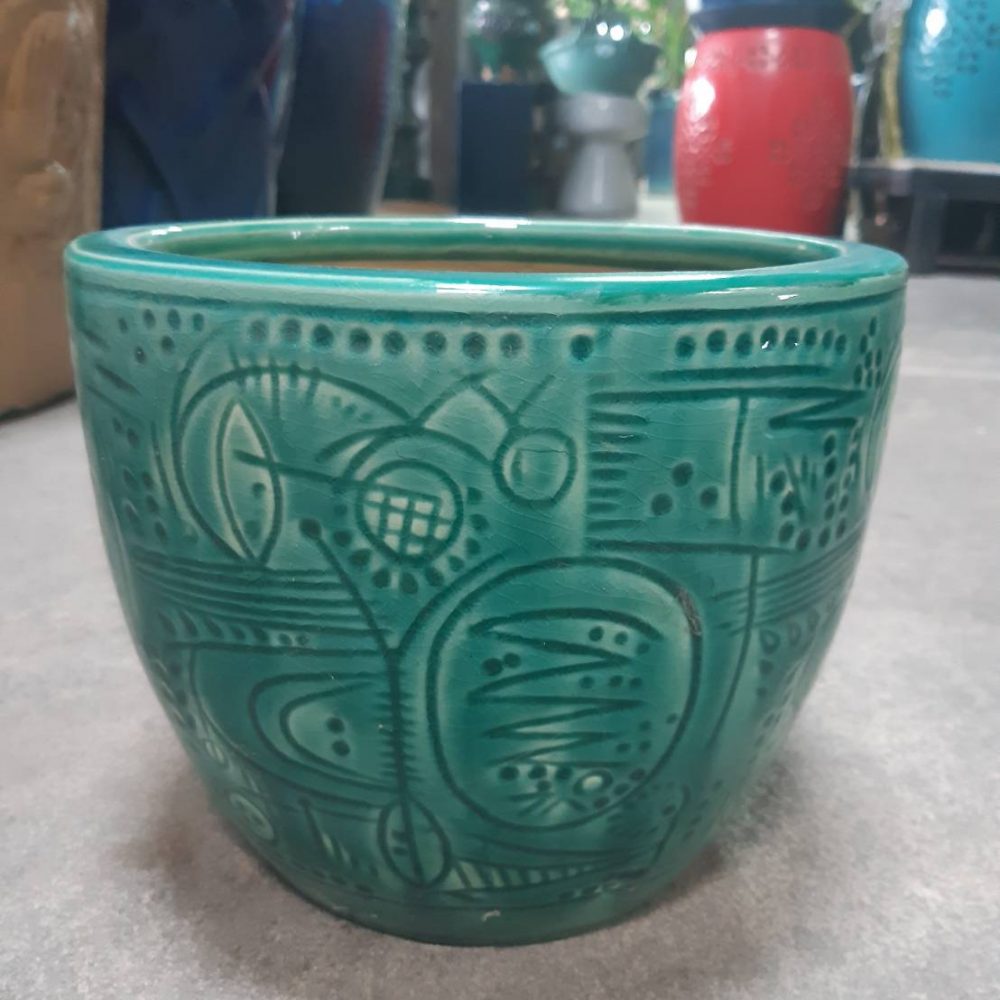 Independent pattern ceramic planter
