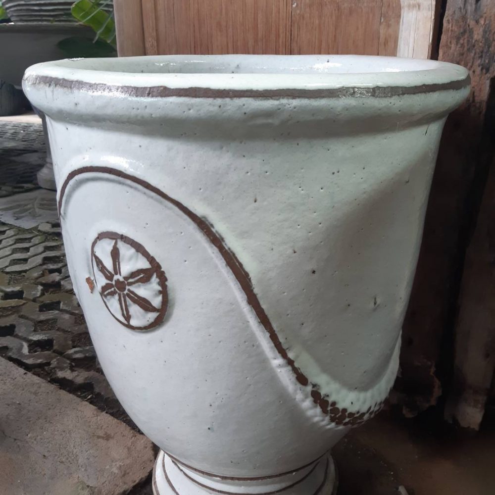 Vase shape ceramic planter