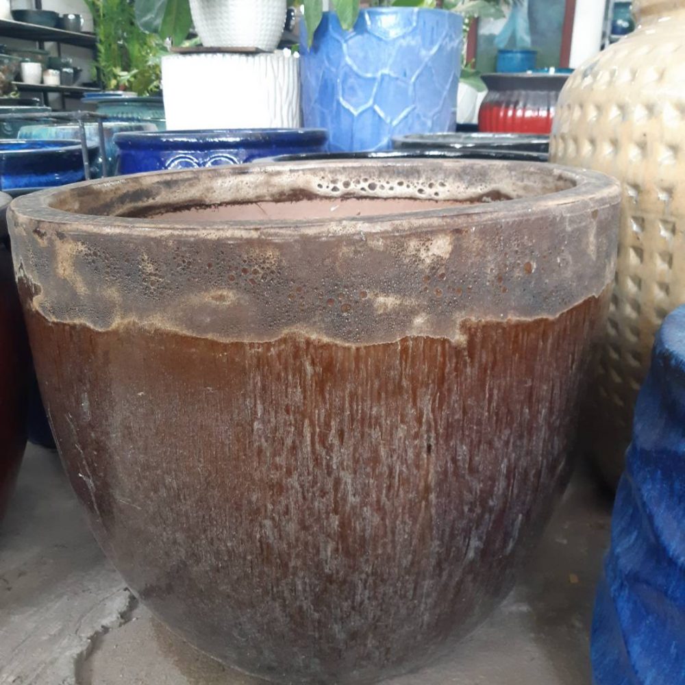 Old rusty style ceramic planter